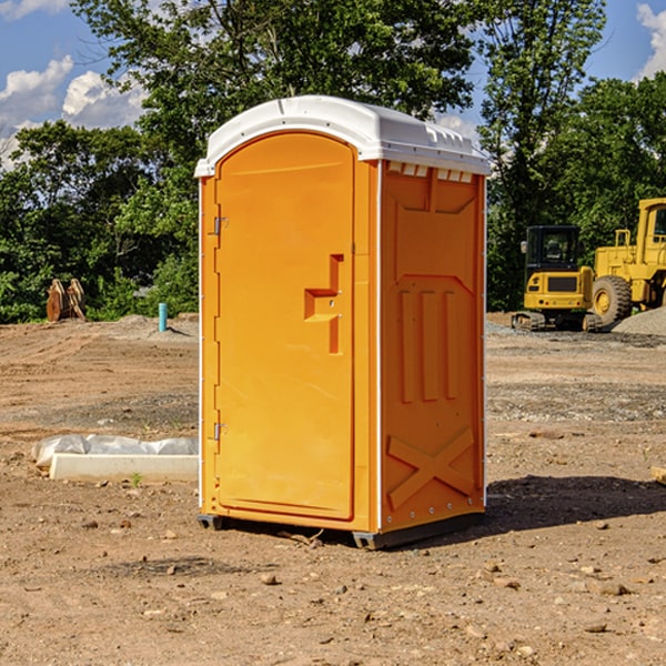 how often are the porta potties cleaned and serviced during a rental period in Nichols